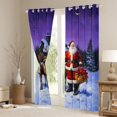 thumbnail image 3 of jejeloiu Father Christmas Black Out Curtains,Xmas Reindeer Curtains Pack of 2 (42x63 Each),Western Farmhous Lodge Bedroom Curtains,Microfiber Bedroom Decor, 3 of 6