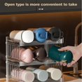thumbnail image 2 of Plastic Water Bottle Organizer and Wine Rack Storage Holder,3 Tier 9Containers Stackable Standing Bottle Storage Rack, 2 of 5