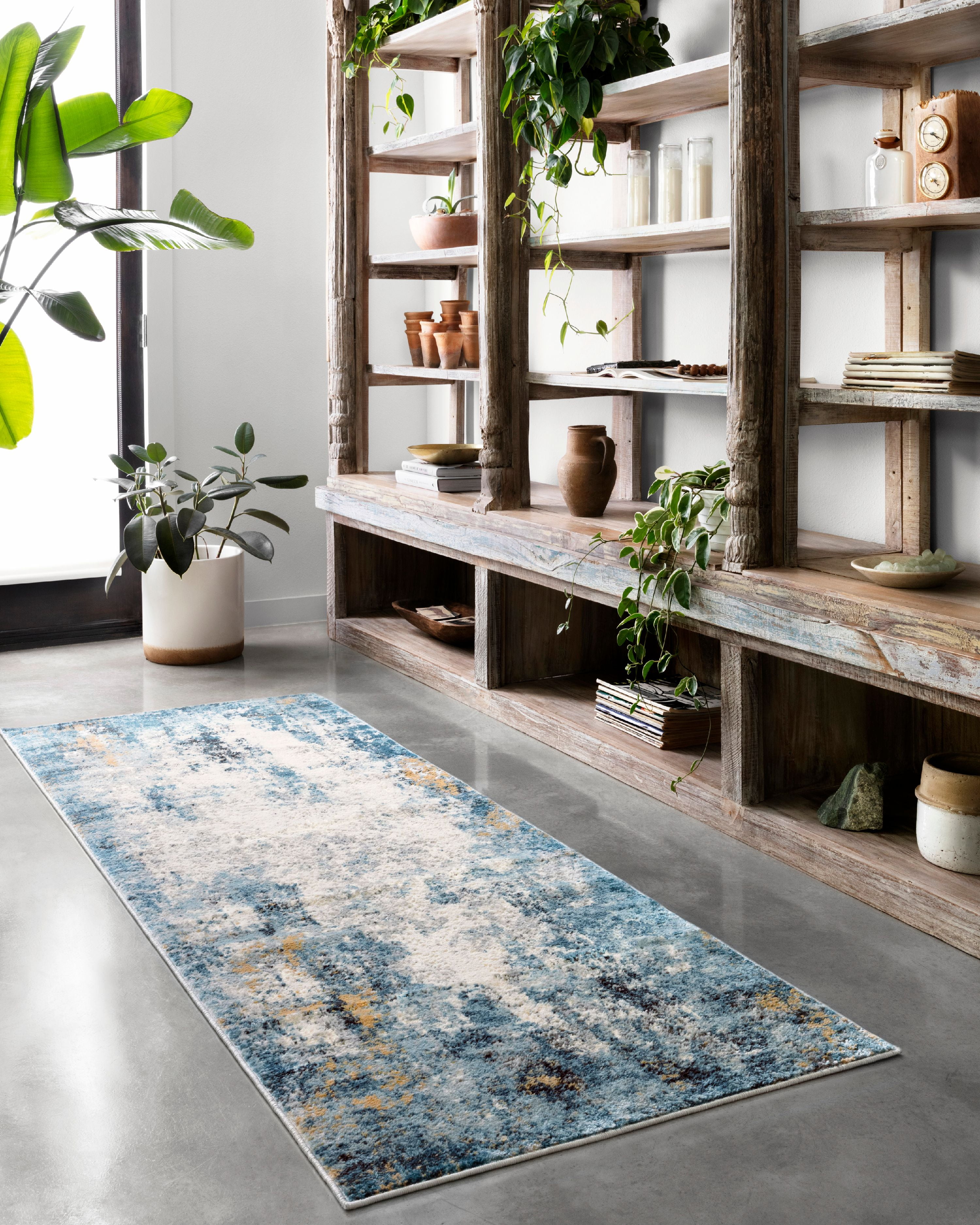 Loloi Alchemy Abstract Denim / Ivory Area Rug