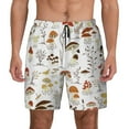 thumbnail image 3 of Uemuo Mushrooms And Butterflies Pattern Mens Swim Trunks Quick Dry Board Shorts with Mesh Lining, Stretch Beach Shorts Quick Dry No-Chafing Board Shorts-Small, 3 of 9