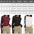 thumbnail image 3 of Kaprioy Long Sleeve Shirts For Women Going Out Tops Y2k Clothes Trendy T-shirts Fall Fashion Clothing Grey, XS, 3 of 5