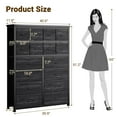 thumbnail image 2 of NEILA 16 Drawers Dresser with Sturdy Metal Frame and Wood Tabletop - Ideal for Bedroom, Hallway, and Entryway Organization, Black, 2 of 7