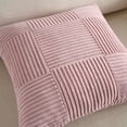 thumbnail image 3 of Fancy Homi Set of 2 Blush Pink Boho Decorative Throw Pillow Covers 18x18 inch for Living Room Bedroom Couch Bed Sofa, Modern Farmhouse Home Decor, Soft Striped Plaid Corduroy Accent Cushion Case, 3 of 5
