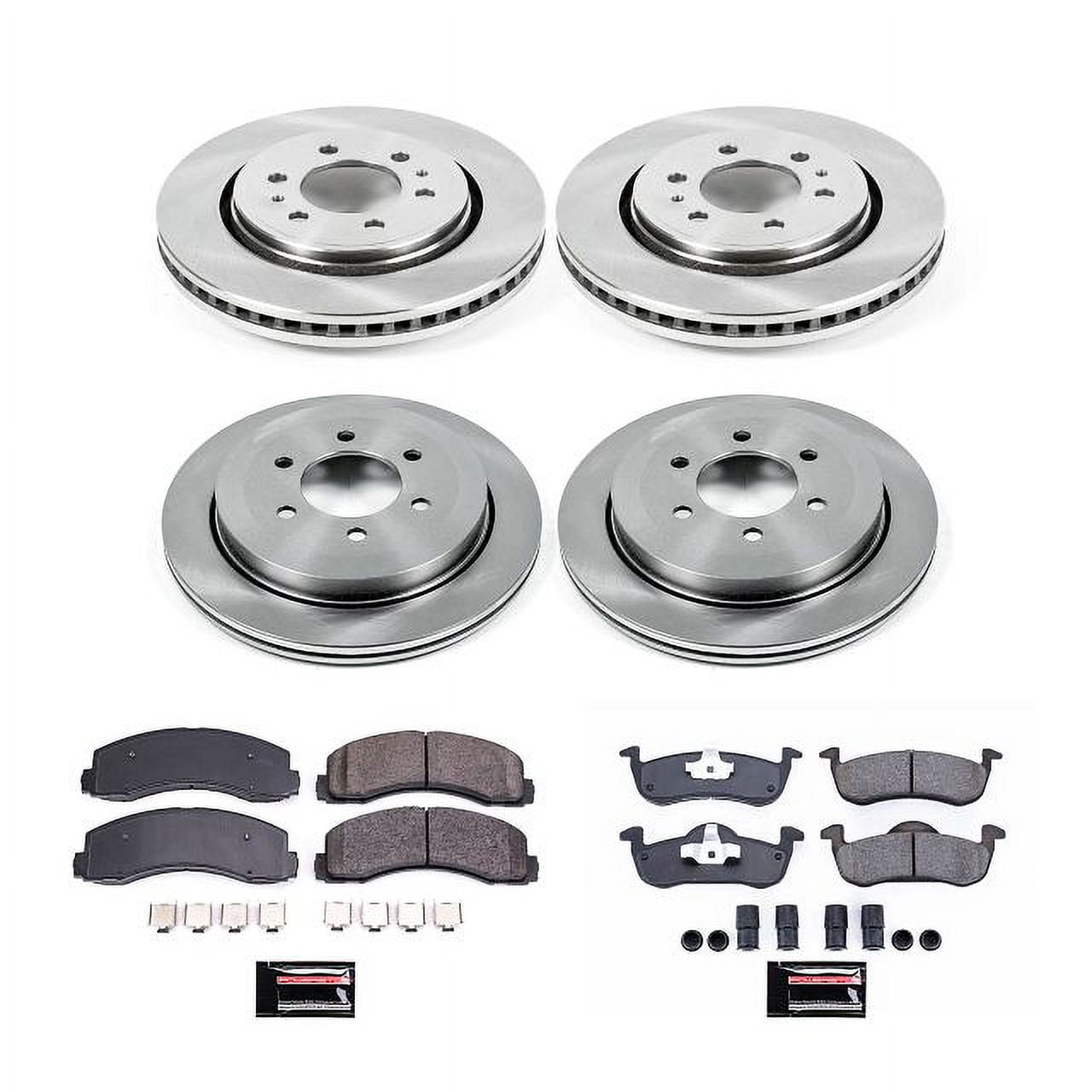Power Stop Front and Rear Stock Replacement Brake Pad and Rotor Kit KOE5577