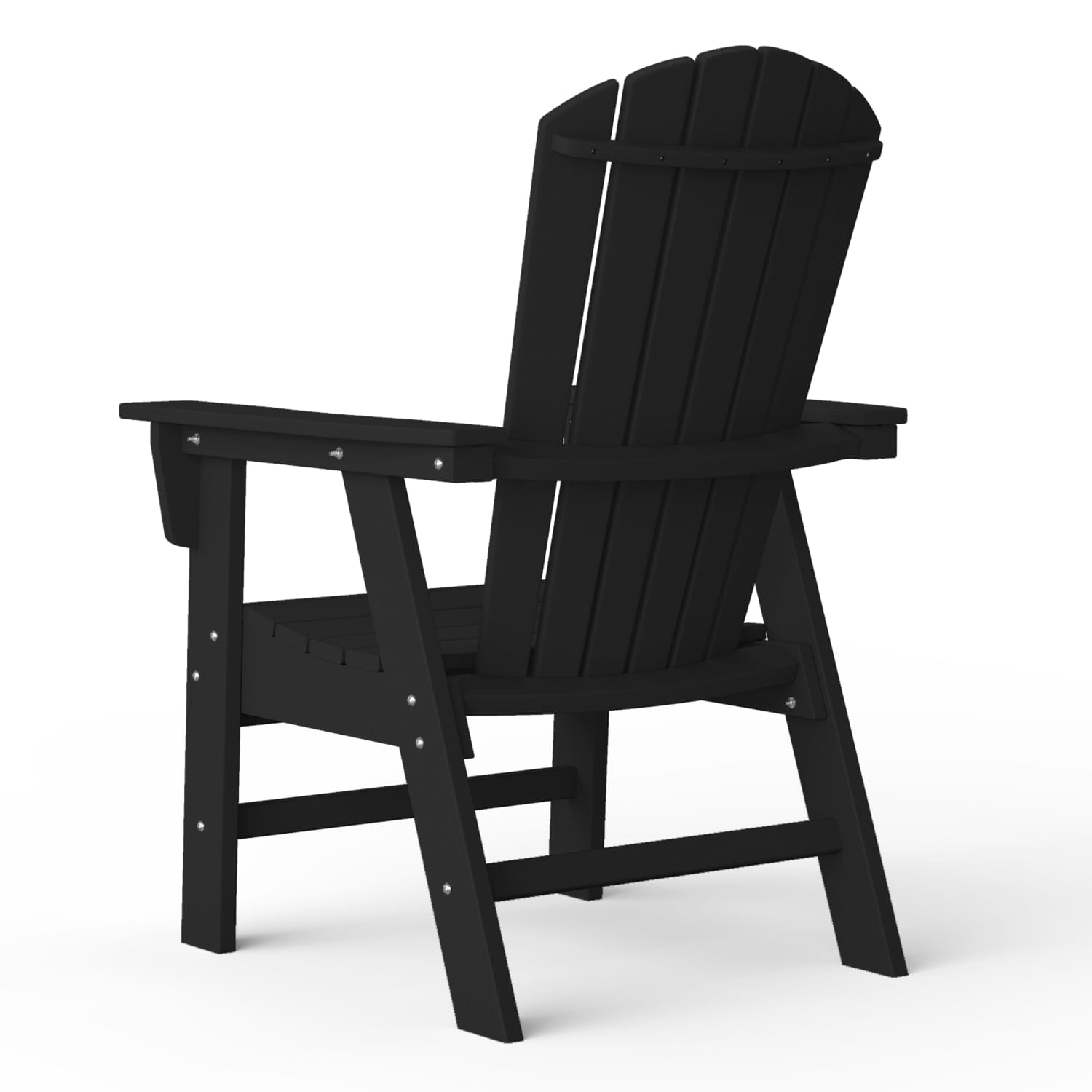 WestinTrends Dylan Outdoor Dining Chair – All-Weather Poly Lumber Adirondack Patio Chair, High Back, 330 lb Capacity, Black