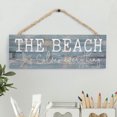 thumbnail image 2 of P. Graham Dunn Beach Solves Everything Nautical Blue 10 x 4 Pine Wood Hanging Décor String Sign, 2 of 5
