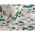 thumbnail image 3 of Ambesonne Magnolia Flowers Quilted Coverlet 2 Pcs, Spring Color Bloom, Twin Size, Forest Green Soft Pink, 3 of 4