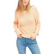 Free People Womens Knit Long Sleeves Pullover Sweater