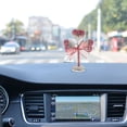 thumbnail image 2 of GOOHOCHY Adorno para salpicadero de coche con forma de corazón brillante, adorno para coche con forma de corazón y diamantes de imitación, adorno para salpicadero de coche con forma de corazón, 2 of 8