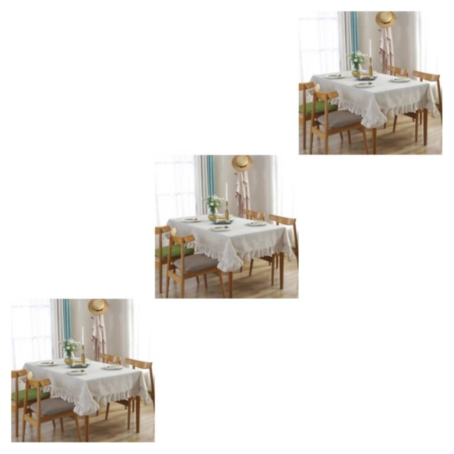Guardoinrt Nappe Rectangulaire Entretien Facile Robuste et Durable Assure un Entretien Facile Lin 90*90CM 3ensemble