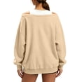 thumbnail image 5 of Tqcoqu Women's Off Shoulder Long Sleeve Sweatshirt, Oversized Drop Shoulder Loose Casual Pullover Tops for Fall, 5 of 10