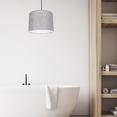 thumbnail image 3 of HEALEEP Small Lamp Shade Grey Fabric Round Shade For Office Use 1Pack, 3 of 8