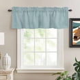 thumbnail image 2 of Vintage Haze Blue Kitchen Valances for Windows, Farmhouse Retro Solid Color Linen Texture Bathroom Window Valances 54x18 Inch Window Treatments Valance Curtains for Living Room Bedroom Decor, 2 of 9