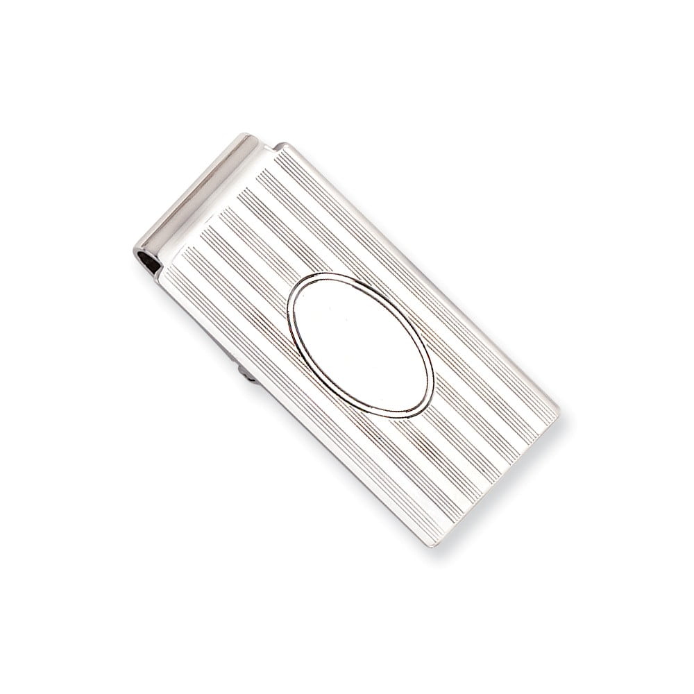 Length: 23 mm|Width: 50mm Diamond2Deal Gold-Plated Kelly Waters Polished Hinged Money Clip