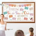 thumbnail image 5 of Staff Shout Out Bulletin Board Decorations Throw Staff Shout Out Like Confetti Bulletin Board Set Boho Appreciation and Recognition DIY Craft Cutouts for Back to School Classroom Office Door Wall, 5 of 7