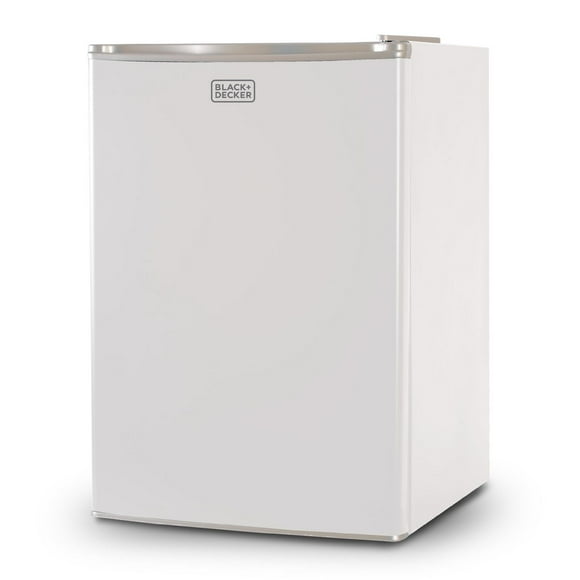 Black + Decker BCRK25W Compact Refrigerator Energy Star Single Door Mini Fridge with Freezer, 2.5 Cubic Ft., White