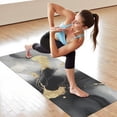 thumbnail image 6 of Gray Marble Gold Line Pattern Hot Yoga Mat Towel Non Slip for Hot Yoga - Quick-Drying Yoga Mat Cover with 4 Corner Pockets with Travel Bag - Hot Yoga Towel Non Slip 70"x26", 6 of 6
