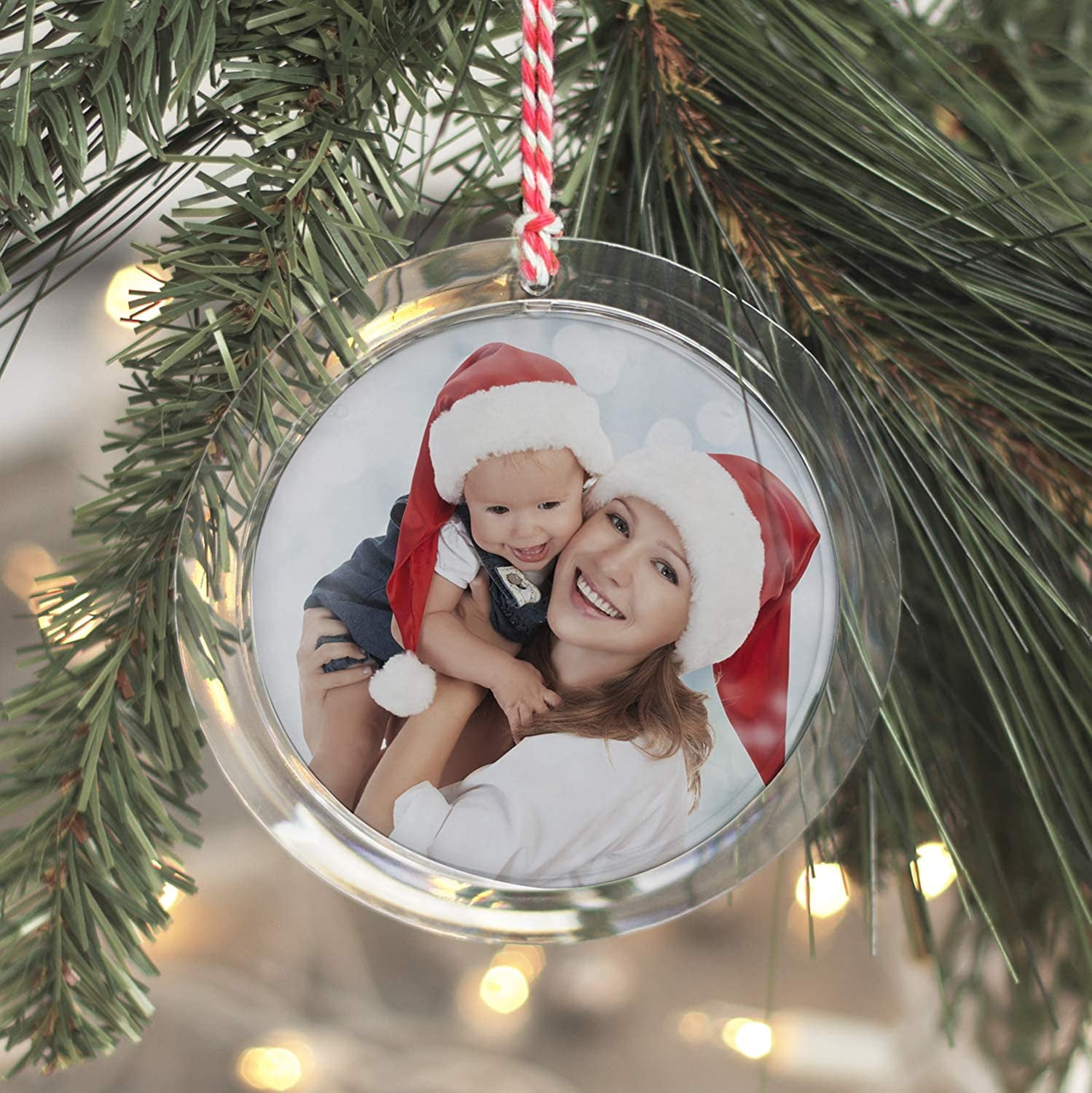 Snapins 2.875" Diameter Create Your Own Plastic Round Ornaments - Pack of 12