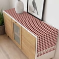 thumbnail image 4 of Western Texas Star Retro Table Runner - 60 Inch Long, Kitchen Dining Table Runner Dresser Scarves, Country Vintage Red Beige Plaid Farmhouse Decor for Coffee Tables Wedding Party Banquet, 4 of 8
