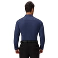 thumbnail image 2 of Youclos Men’s Solid Long Sleeve Button‑Up Dress Shirt, Stretch Wrinkle Resistant Slim Fit Shirt, 2 of 8