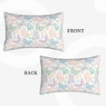 thumbnail image 2 of Gukieu Colorful Butterfly Print Plush Pillow Cover, Hidden Zipper Pillow Protector without Pillow Core, Suitable for Bedroom, Office, Car Decoration-16"x24", 2 of 6