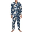 thumbnail image 3 of Kdxio Lilies Flowers Men’s Pajama Set Pajamas For Men 2 Piece PJ Set with Men Pajama Pants and Long Sleeve T-Shirt Lounge Set-Large, 3 of 7