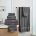 thumbnail image 7 of KAHAF COLLECTION 6 Piece Towel Set Gray – 100% Ringspun Cotton Soft & Highly Absorbent – Includes 2 Bath Towels, 2 Hand Towels & 2 Washcloths – Quick Dry, Durable, and Luxurious Bathroom Essentials, 7 of 7