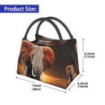 thumbnail image 2 of Fotbe Elephant Sunset in Kenya Bolsa Térmica Portátil con Estampado, Bolsa de Entrega de Alimentos Aislada, Bolsa Reutilizable de Gran Capacidad para Comidas y Supermercado, 2 of 6
