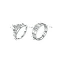 thumbnail image 4 of Xihbxyly Anillos de Pareja, Elegante Banda de Acero y Titanio, Impresionante Detalle de Piedras Preciosas, Regalo Perfecto para Aniversarios, Cumpleaños, Día de San Valentín, Ideal para Parejas, Eleg, 4 of 7