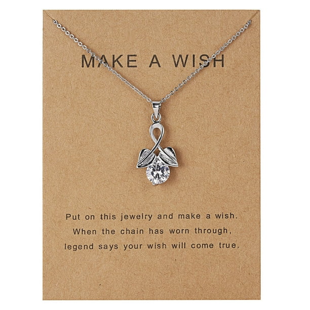 Collar para mujer, joyería para mujer, collar de dama, collar de mariposa con tarjeta de papel, collar con colgante pequeño de regalo, joyería, collar para mujer