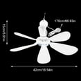 thumbnail image 3 of 6 Leaves USB Powered Ceiling Canopy Fan with Remote Control Timing 4 Speed Hanging Fan for Camping Dormitory Tent, 3 of 8
