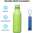 thumbnail image 3 of Botella de agua aislada Konokyo acero inoxidable doble pared 18 onzas verde, 3 of 3