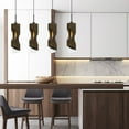 thumbnail image 2 of Cal Lighting Zamora 4-Light Wood & Metal Island Pendant Fixture in Brown, 2 of 2