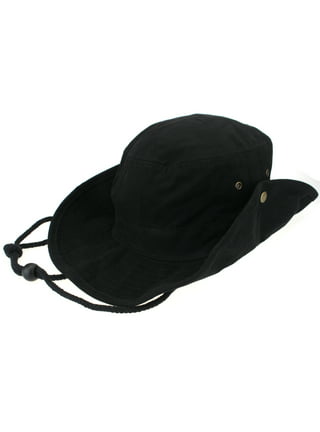 Bucket Hat For Men Women - Cotton Packable Fishing Cap, White L/XL 