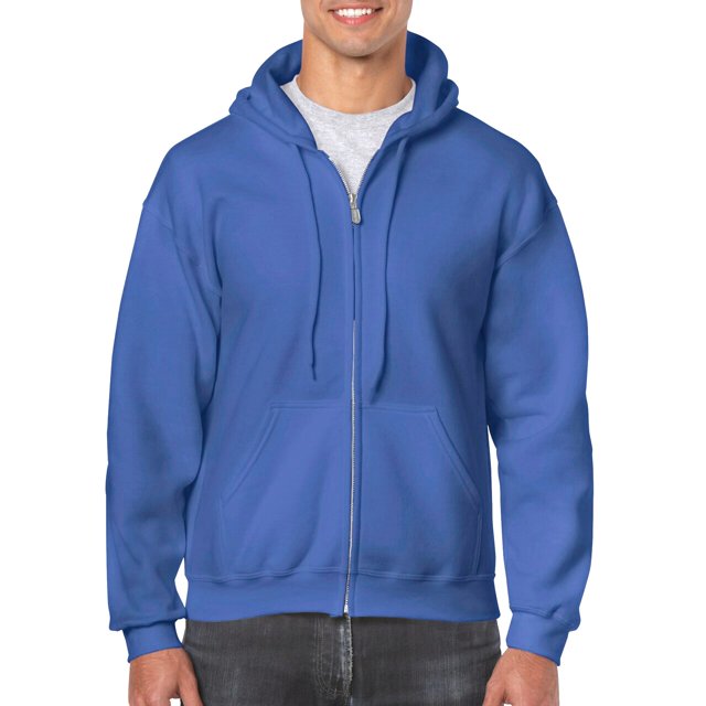 Gildan - Sudadera con capucha y cremallera completa Modelo Heavy Blend Unisex niños niñas (Azul marino)
