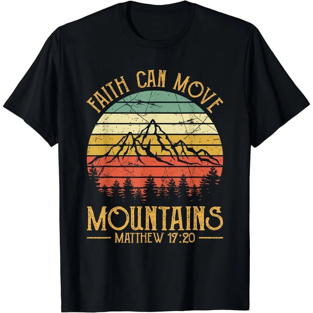 Camiseta "La Fe Mueve Montañas" para Mujer - T-Shirt Cristiano