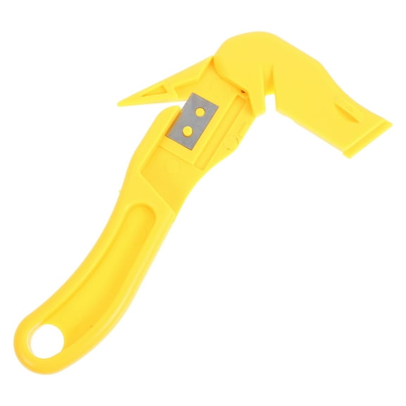 WHAMVOX Yellow Plastic Pocket Safety Box Opener with Steel Blade for Office Use Convenient to Carry and 3.5 x 2 inches