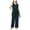 Black - navy, variant on NY Collection Womens Metallic Jumpsuit, Black, Petite Plus Size, 1X