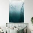 thumbnail image 4 of Ombre Tapestry, Vertical Change Themed Illustration with Teal Shades Darkening Design, Wall Hanging for Bedroom Living Room Dorm Decor, 60W X 80L Inches, Teal Pale Blue and White, by Ambesonne, 4 of 5