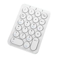 thumbnail image 1 of Wireless Number Pad Bluetooth Numeric Keypad Round Keycaps Numpad 22 Keys Rechargeable Number Keyboard(White), 1 of 1