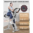 thumbnail image 4 of Pooboo 4-in-1 Foldable Exercise Bike Indoor Cycling Bike Magnetic Stationary Bike Exercise Bike 300lbs, 4 of 10
