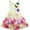 Light Yellow, variant on Girls Dress Rose Flower Print Butterfly Embroidery Green 10 Years