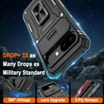 thumbnail image 4 of KOMI for Google Pixel 9A Case with [2 Pack] HD Screen Protector + Slide Camera Cover, 360° Rotation Ring Kickstand [Military Grade] Shockproof Protective Phone Cover for Pixel 9A Black, 4 of 5