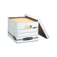 thumbnail image 3 of STOR/FILE Basic-Duty Storage Boxes Letter/Legal Files, 12.5" x 16.25" x 10.5", White/Blue, 4/Carton, 3 of 5