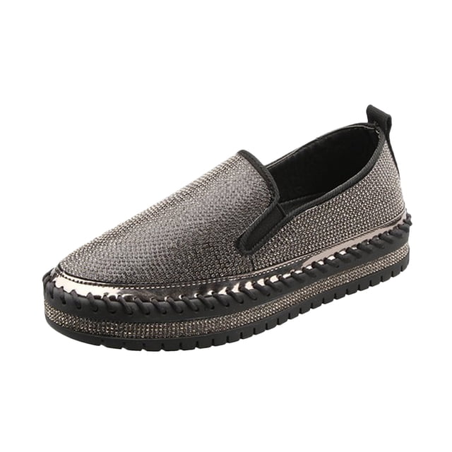 Amzcrzy Zapatos de mujer,Zapatos de mujer,Zapatillas de mujer, Zapatos de suela plana con diamantes de imitación para mujer, zapatos casuales de un solo pie. Sandalias Mujer Zapatillas De Casa