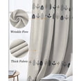 thumbnail image 6 of Vintage Botanical Black Out Curtains 84 Inch Long for Living Room, Herb on Beige Leaves Retro Country Blackout Curtain Shade Thermal Insulated Window Curtains Grommet Drapes 42"x84" 2 Panels, 6 of 8