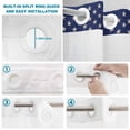 thumbnail image 3 of No Hook Shower Curtain with Built-in Rings - 4th of July Washable Waterproof Fabric Bathroom Curtains for Hotel,Rentals, Stall 54 X 78 Inch , Vintage American Star Navy Blue, 3 of 9