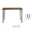 Somerset Home Modern Hairpin Leg Computer Desk in Rustic Woodgrain