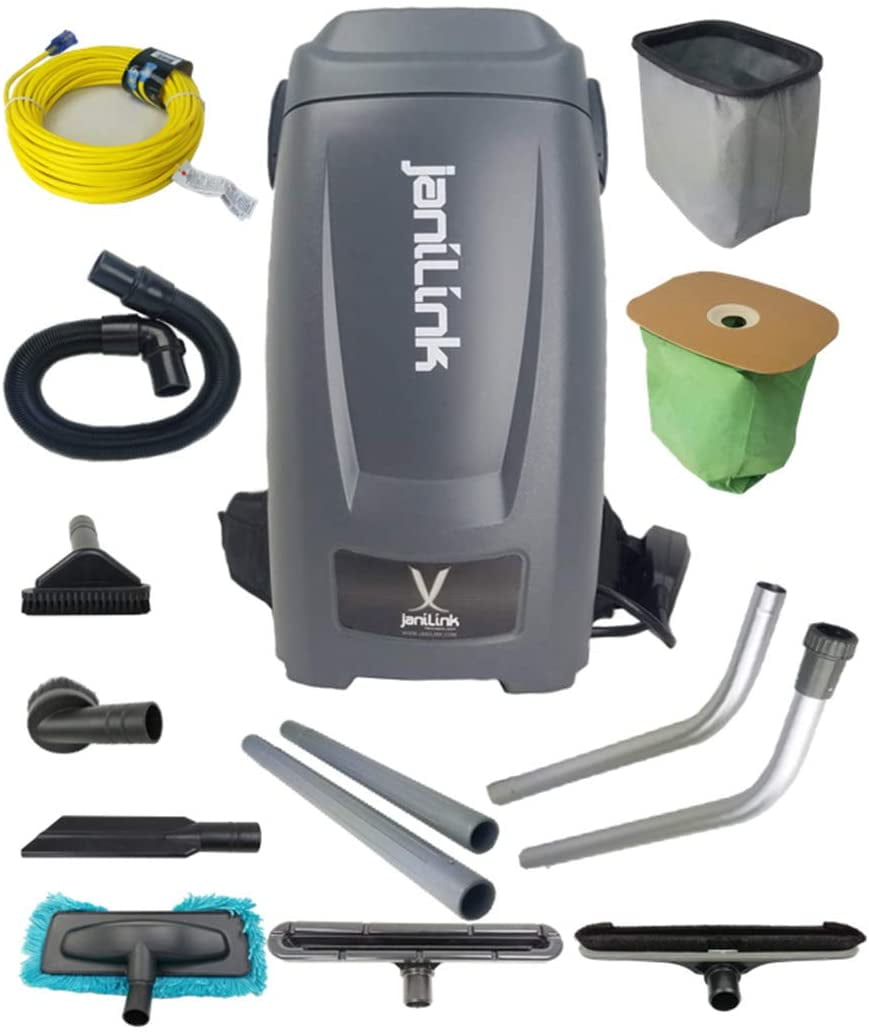 janiLink Jet Force Backpack Vacuum Ultra Quiet & Powerful Commercial