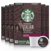 Starbucks K-Cup Coffee Pods—Dark Roast Coffee—Italian Roast—100% Arabica—6 boxes (60 pods total)